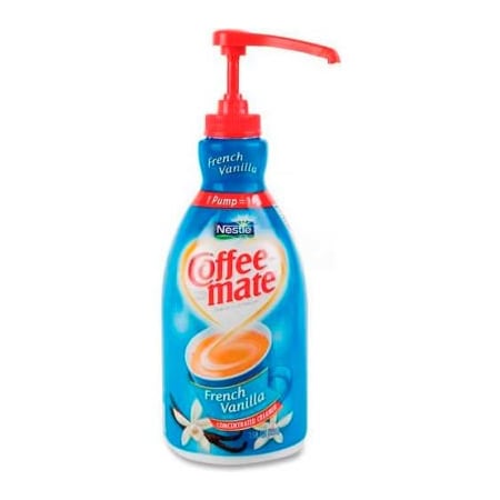 Nestle Coffee mate Non Dairy Liquid Pump Bottle, French Vanilla, 50.7 oz. NES31803